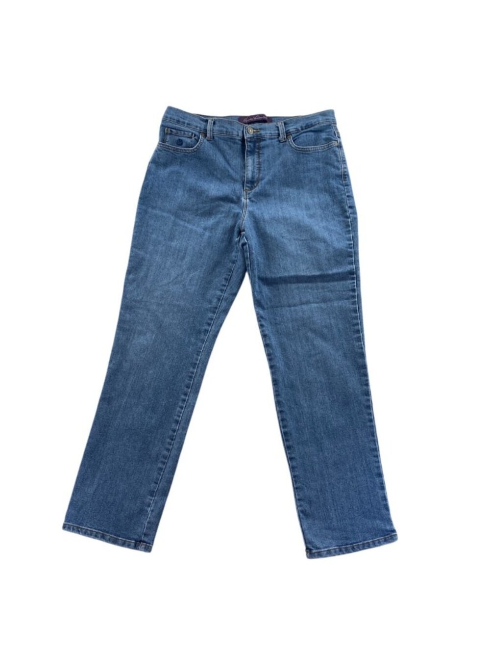 Gloria Vanderbilt Amanda Jeans Womens 12 Missy Blue Denim Stretch Straight Leg